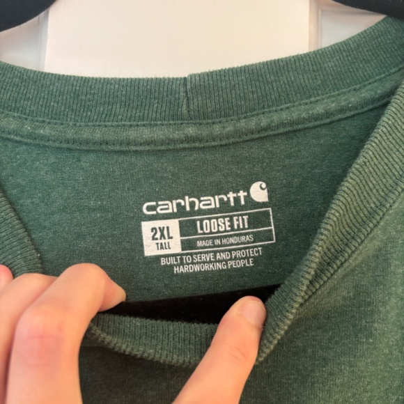 Like New Mens Carhartt Green Long Sleeve Shirt Size 2XL - Picture 3 of 6